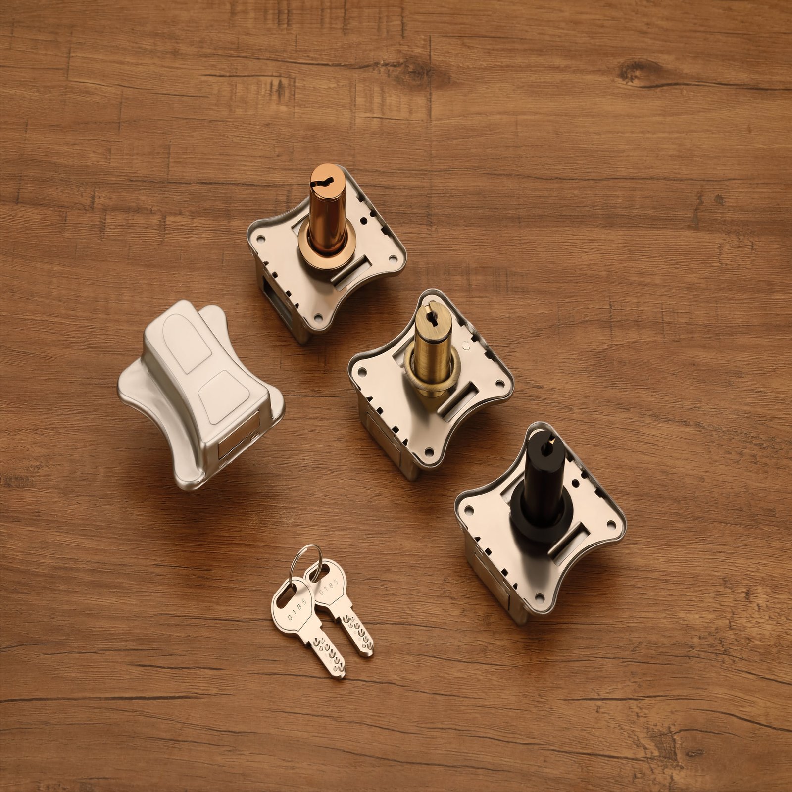 HARMONUS Cupboard Lock with Key, Stainless Steel, Ideal for cabinets and Drawers in Home or Office Settings.