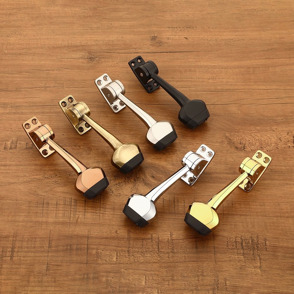 HARMONUS Zinc Alloy Material Door Stoppers Rubber and Kickdown Door Stop with One Touch Adjustable Height Stop Door to Door Stopper for Home and Office (DOOR STOPPER -12)
