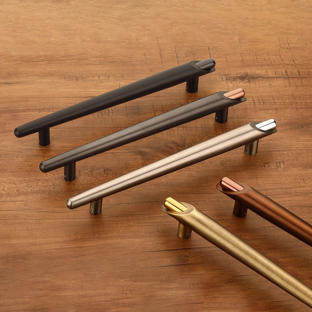 HARMONUS Stainless Steel Premium Designer Door Pull Handle, Modern Rectangular Wood-Accent Metal Hardware for Main Doors, Wooden Doors, and Office Entrances (Multiple Finishes) – HS-1205.