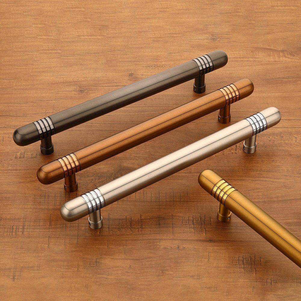 HARMONUS Stainless Steel Premium Designer Door Pull Handle, Modern Rectangular Wood-Accent Metal Hardware for Main Doors, Wooden Doors, and Office Entrances (Multiple Finishes) – HS-1214.